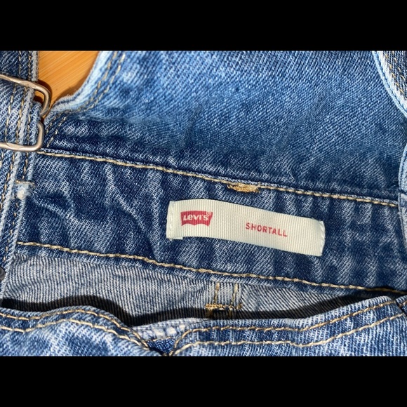 Levi’s Shortall Overall Jean Shorts Size 14 - Picture 9 of 11